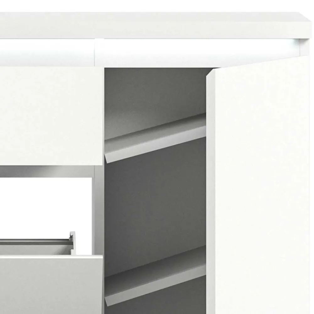 Wohnen Schuhschränke*Moderne Schuh-Kombikommode in Weiß - Dany