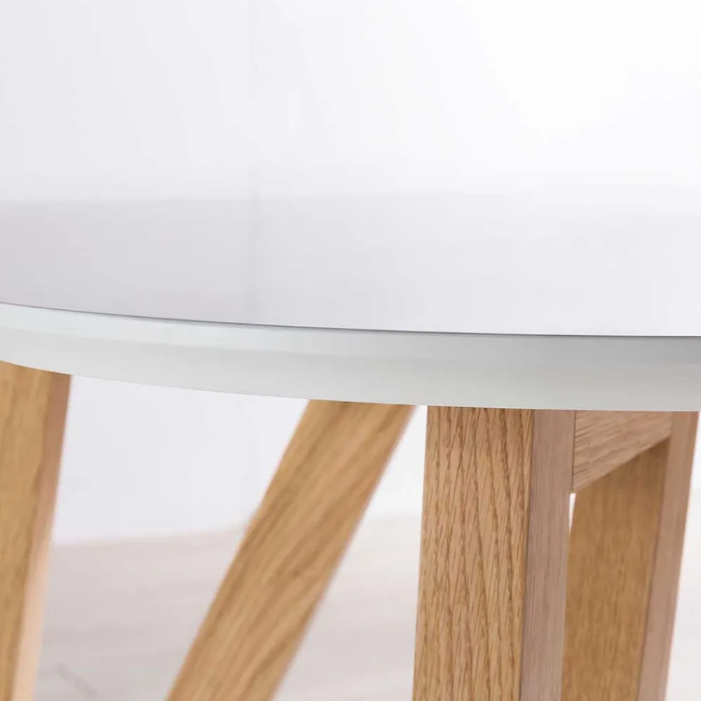 Wohnen Skandinavische Möbel*Moderne Tischgruppe mit Armlehnstühlen - Glamoure (fünfteilig)