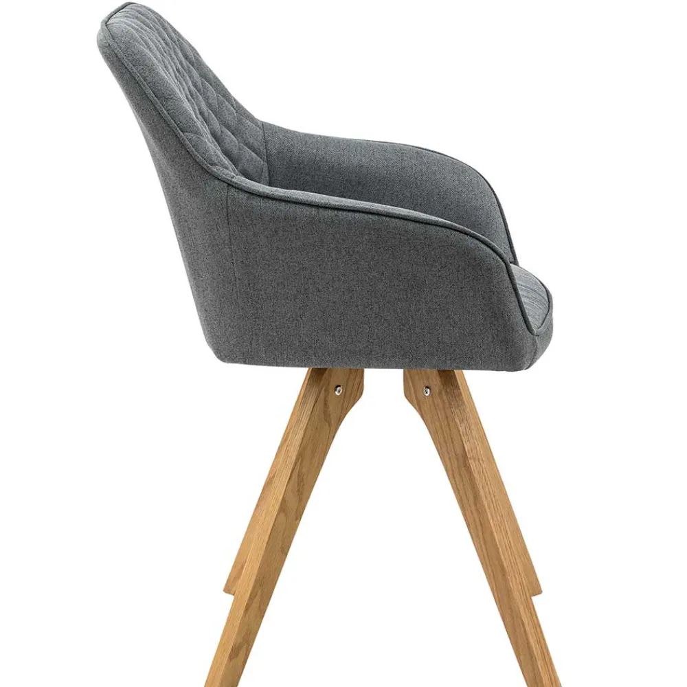 Wohnen Skandinavische Möbel*Moderne Tischgruppe mit Armlehnstühlen - Glamoure (fünfteilig)