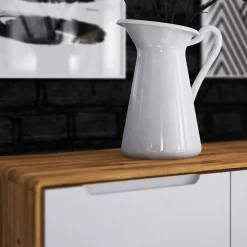 Wohnen Moderne 2-türige Kommode in Weiß & Wildeiche - Diesta