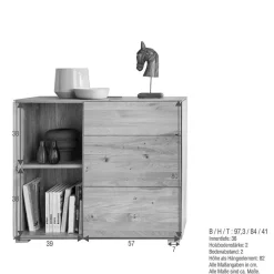 Wohnen Wohnzimmerschränke*Moderne TV Anbauwand aus Holz - Sinta (dreiteilig)