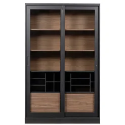 Wohnen Vitrinen|Wohnzimmer-Vitrinen*Moderne Vitrine mit Glas Schiebetüren - Susanne