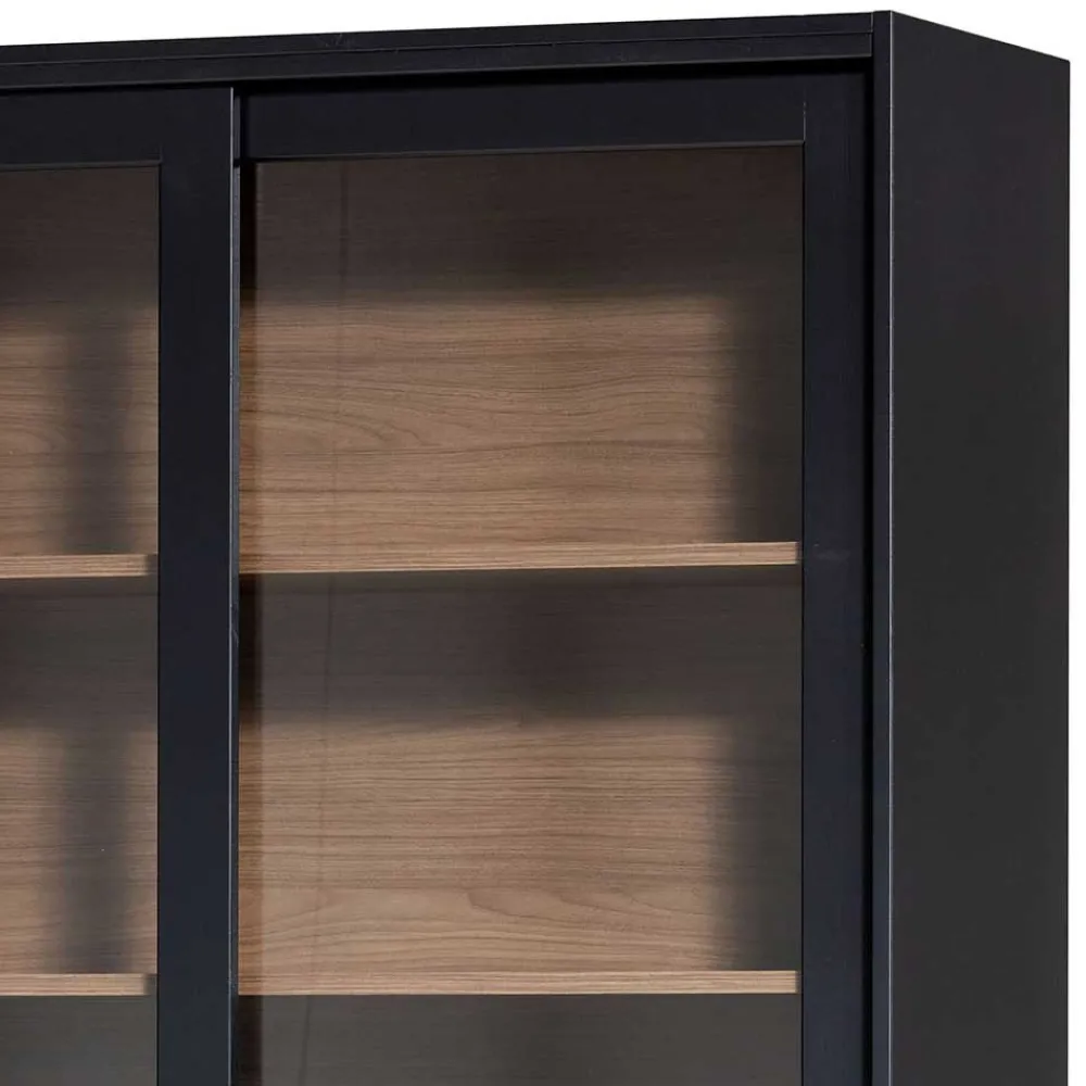 Wohnen Vitrinen|Wohnzimmer-Vitrinen*Moderne Vitrine mit Glas Schiebetüren - Susanne