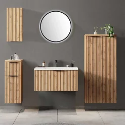 Wohnen Waschtisch|Waschbeckenunterschränke*Moderne Waschkonsole mit Einlassbecken - Crystoga