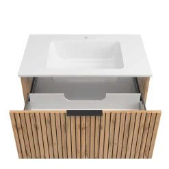 Wohnen Waschtisch|Waschbeckenunterschränke*Moderne Waschkonsole mit Einlassbecken - Crystoga