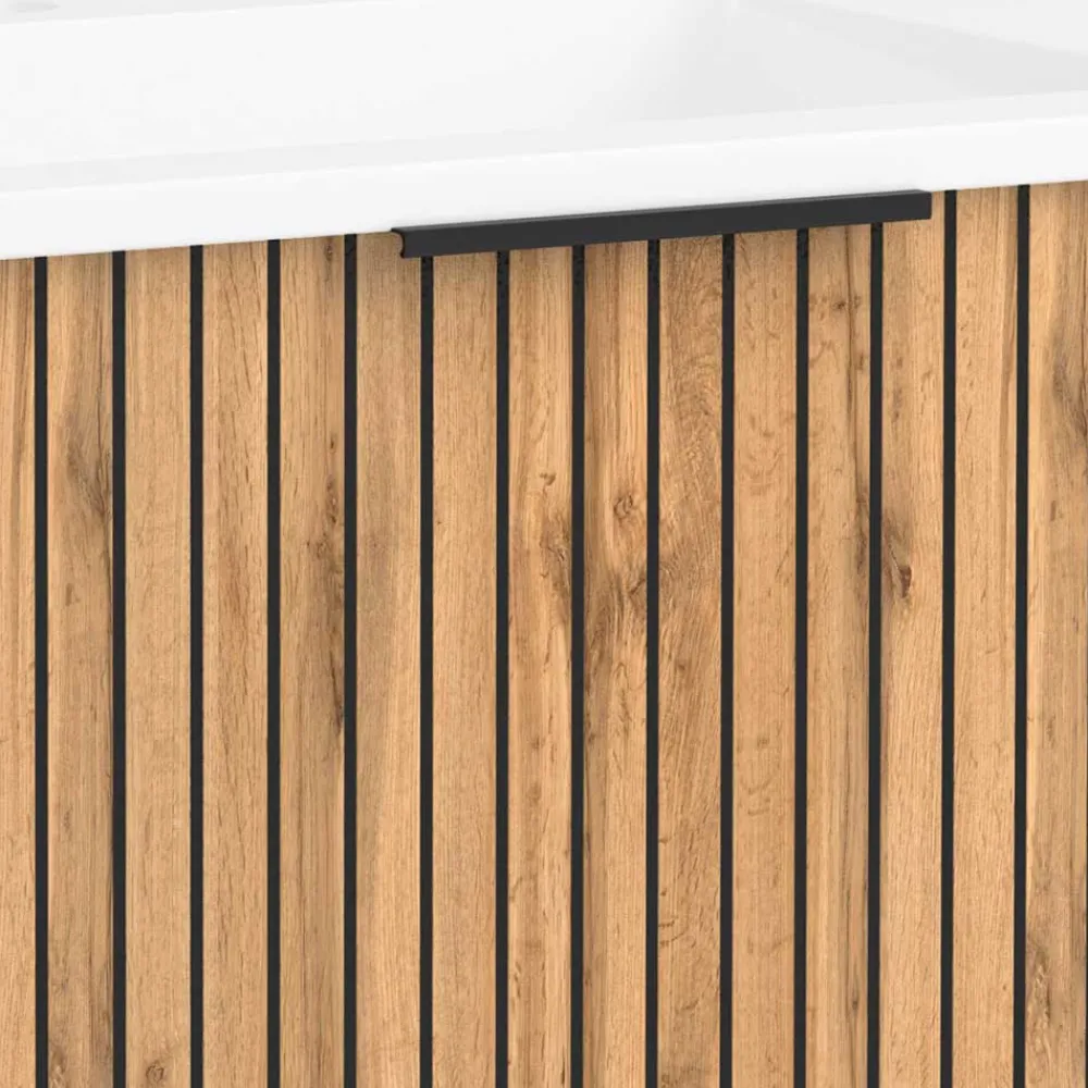 Wohnen Waschtisch|Waschbeckenunterschränke*Moderne Waschkonsole mit Einlassbecken - Crystoga