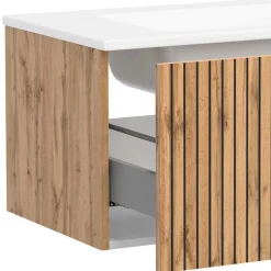 Wohnen Waschtisch|Waschbeckenunterschränke*Moderne Waschkonsole mit Einlassbecken - Crystoga