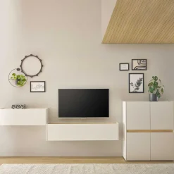 Wohnen Weiße Möbel|Wohnzimmerschränke*Moderne Wohnzimmereinrichtung Schrank Set - Nonessia (dreiteilig)
