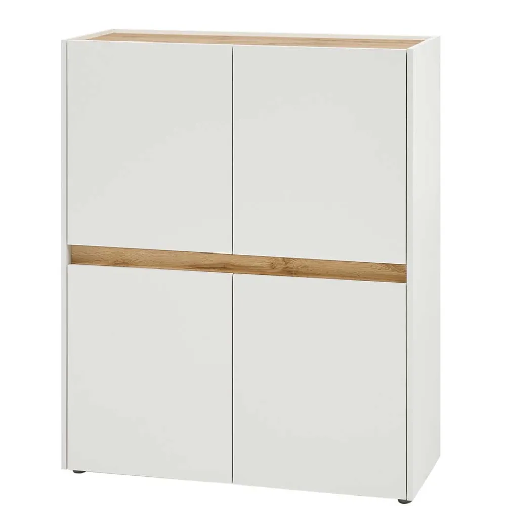 Wohnen Weiße Möbel|Wohnzimmerschränke*Moderne Wohnzimmereinrichtung Schrank Set - Nonessia (dreiteilig)