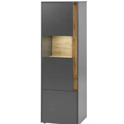 Wohnen Graue Möbel|Wohnwände*Moderne Wohnzimmermöbel Set - Ahilav (fünfteilig)