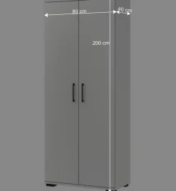 Wohnen Moderner Aktenschrank in Lichtgrau - Halcoms