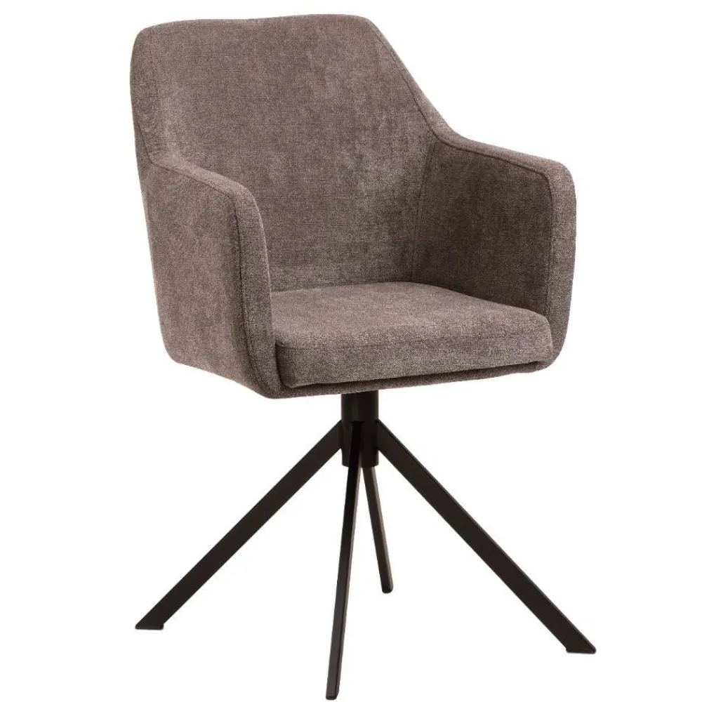 Wohnen Moderner Armlehnenstuhl in Braun - Myrano