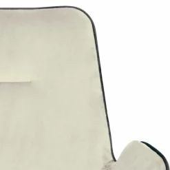 Wohnen Wohnzimmerstühle*Moderner Armlehnenstuhl in Creme Samtstoff - Trocios