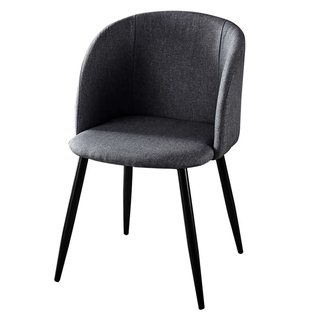 Wohnen Moderner Armlehnstuhl in Dunkelgrau - Nauizia (2er Set)