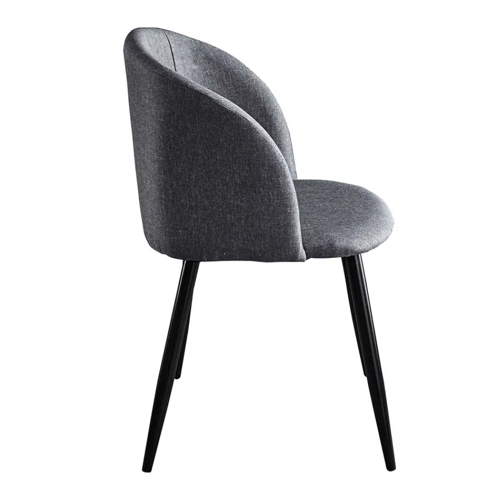 Wohnen Moderner Armlehnstuhl in Dunkelgrau - Nauizia (2er Set)