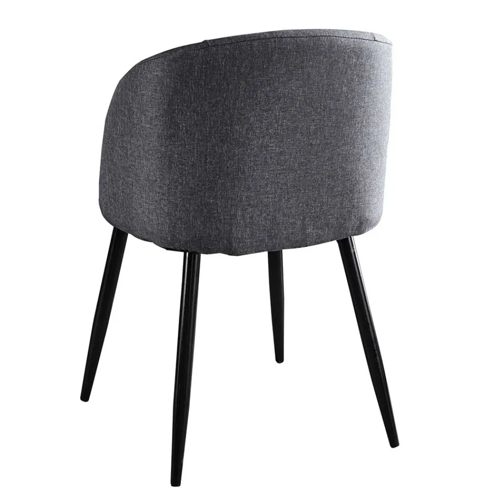 Wohnen Moderner Armlehnstuhl in Dunkelgrau - Nauizia (2er Set)