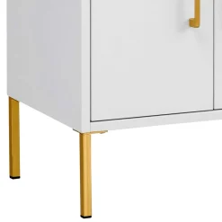 Wohnen Waschtisch|Waschbeckenunterschränke*Moderner Bad Waschplatz in Weiß & Gold - Nuszaleva