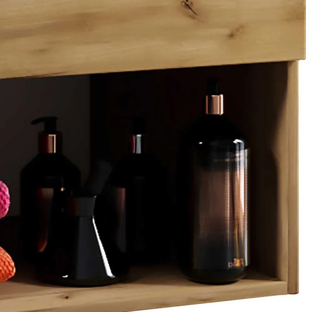 Wohnen Badezimmer Komplett*Moderner Bad Waschplatz im Holz Look - Toulon (zweiteilig)