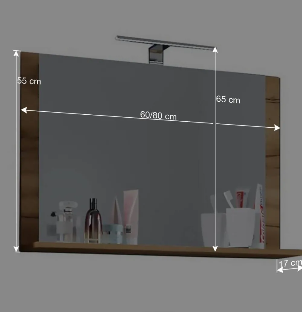 Wohnen Badezimmer Komplett*Moderner Bad Waschplatz im Holz Look - Toulon (zweiteilig)