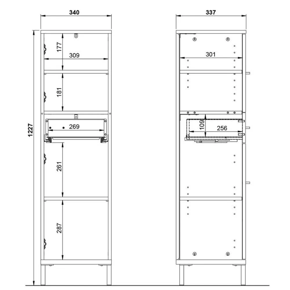 Wohnen Schränke*Moderner Badezimmerschrank 125 cm hoch - Lucrino