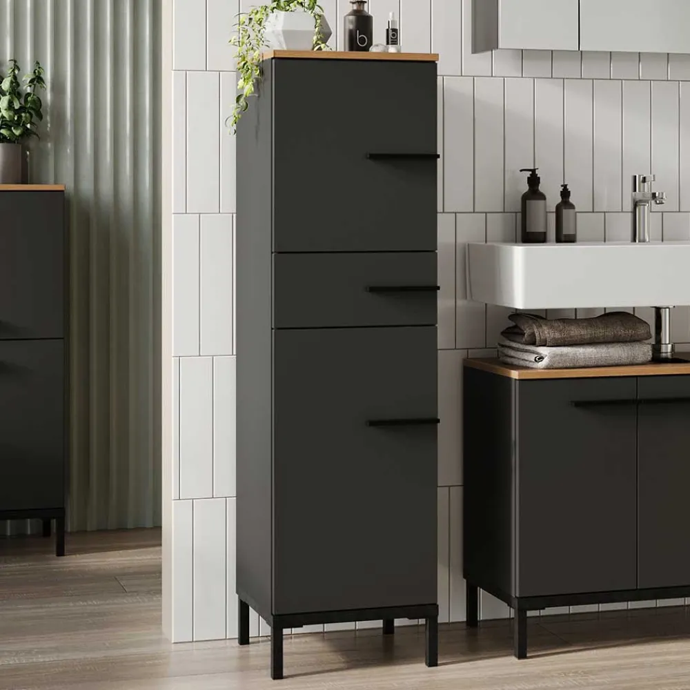 Wohnen Schränke*Moderner Badezimmerschrank 125 cm hoch - Lucrino