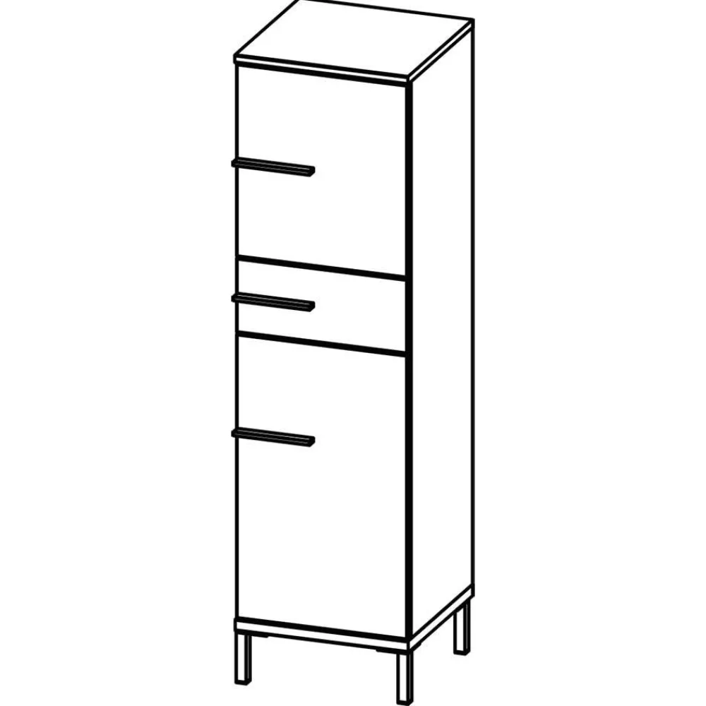 Wohnen Schränke*Moderner Badezimmerschrank 125 cm hoch - Lucrino