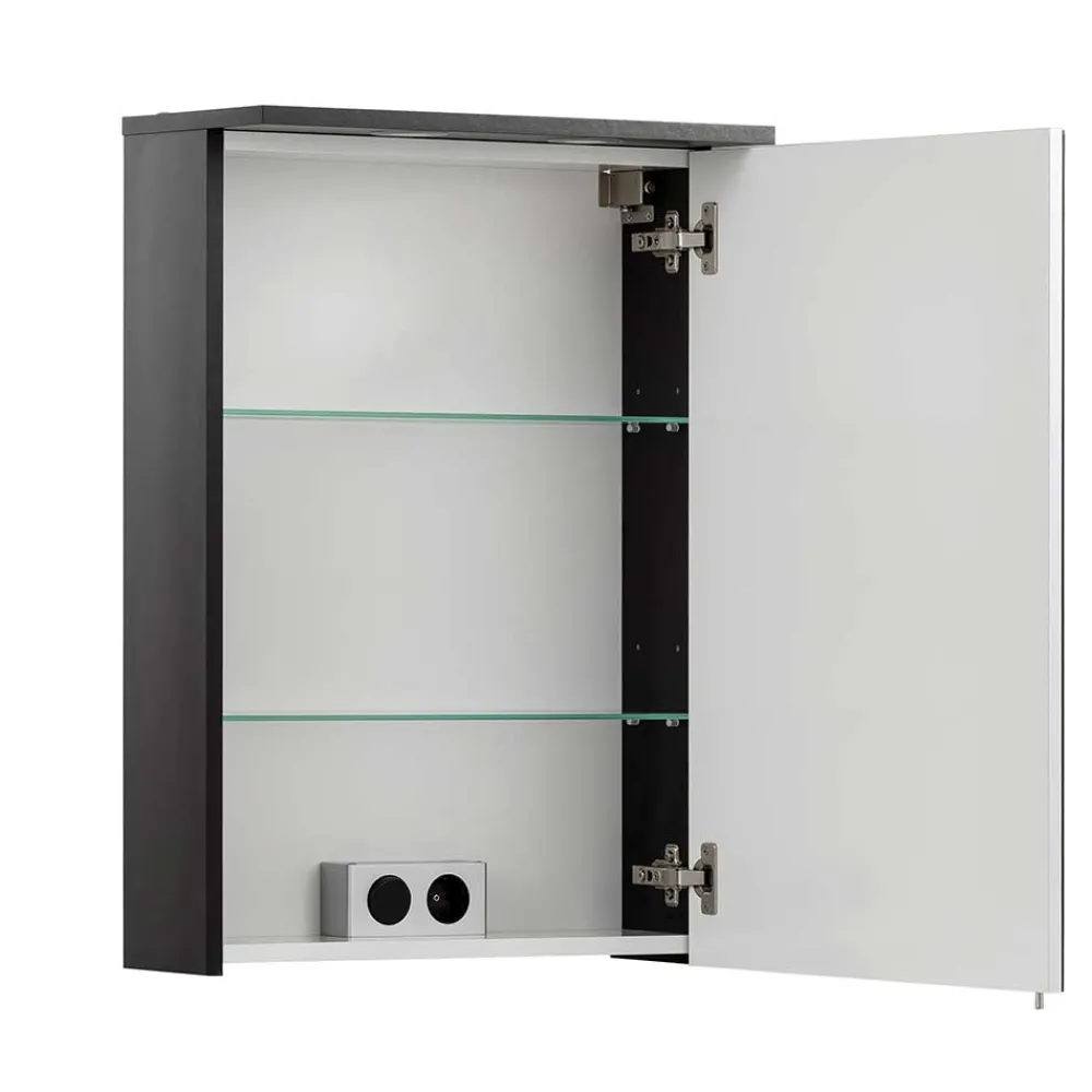 Wohnen Moderner Badschrank mit Spiegeltür - Vulcanisa