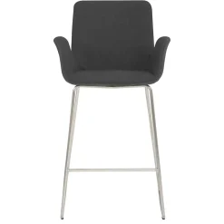 Wohnen Moderner Barstuhl mit Armlehnen in Dunkelgrau - Vaiana