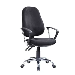 Wohnen Bürostühle*Moderner Büro Drehstuhl in Schwarz Chrom - Philadela