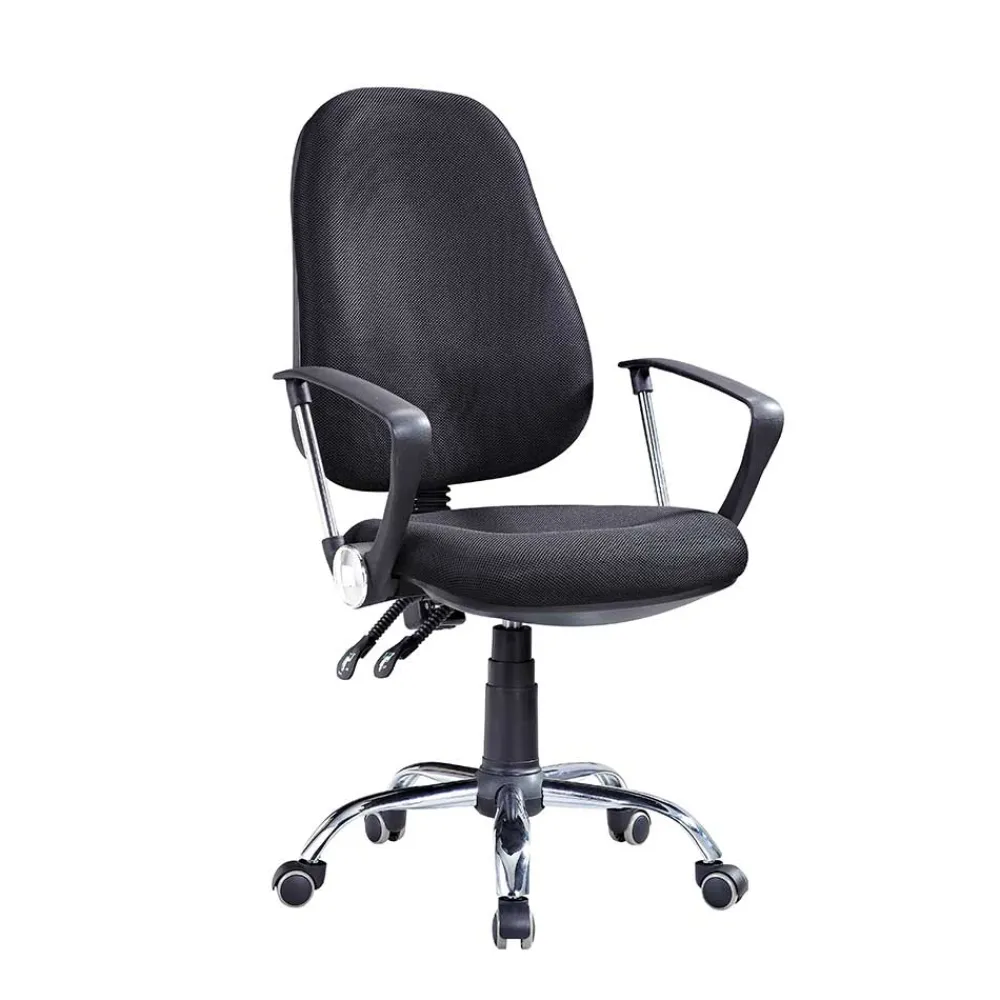 Wohnen Bürostühle*Moderner Büro Drehstuhl in Schwarz Chrom - Philadela