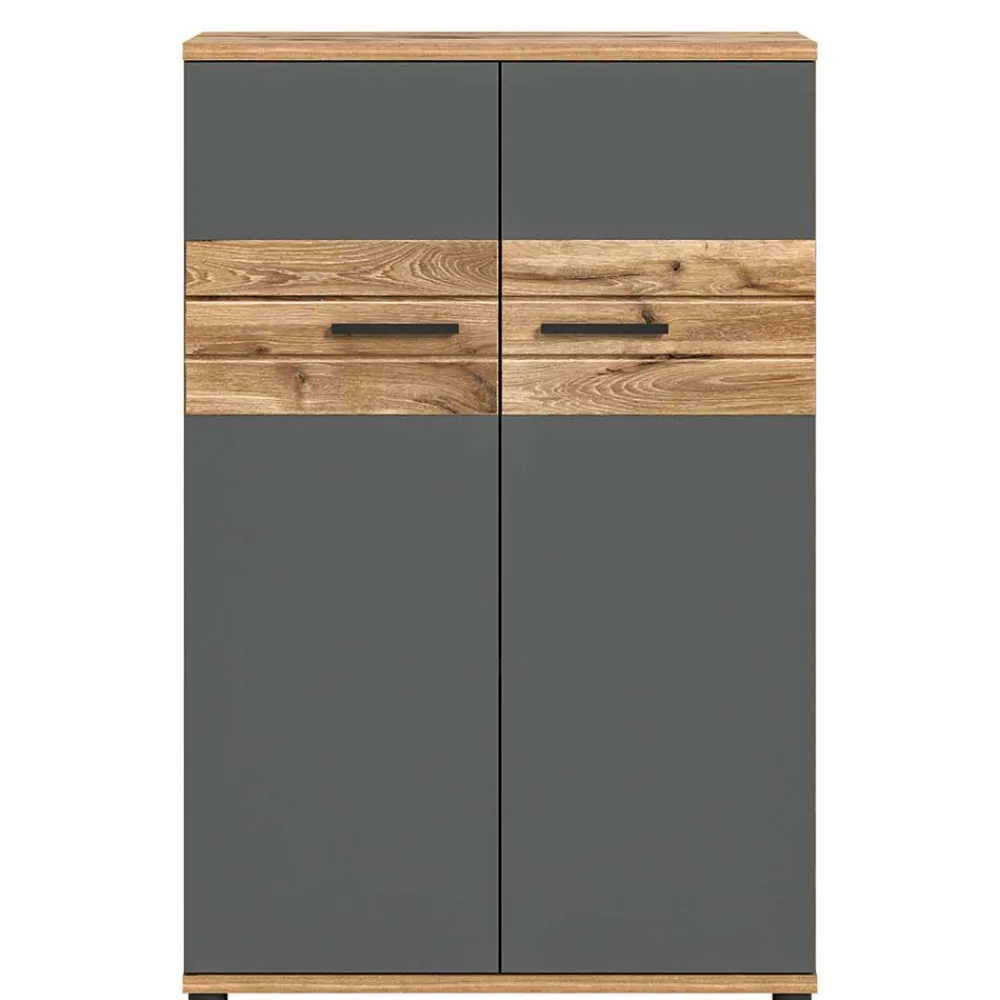 Wohnen Moderner Büroschrank in Wildeichefarben - Lucios