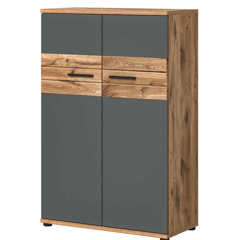 Wohnen Moderner Büroschrank in Wildeichefarben - Lucios