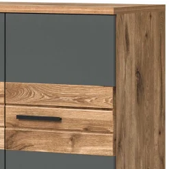 Wohnen Moderner Büroschrank in Wildeichefarben - Lucios