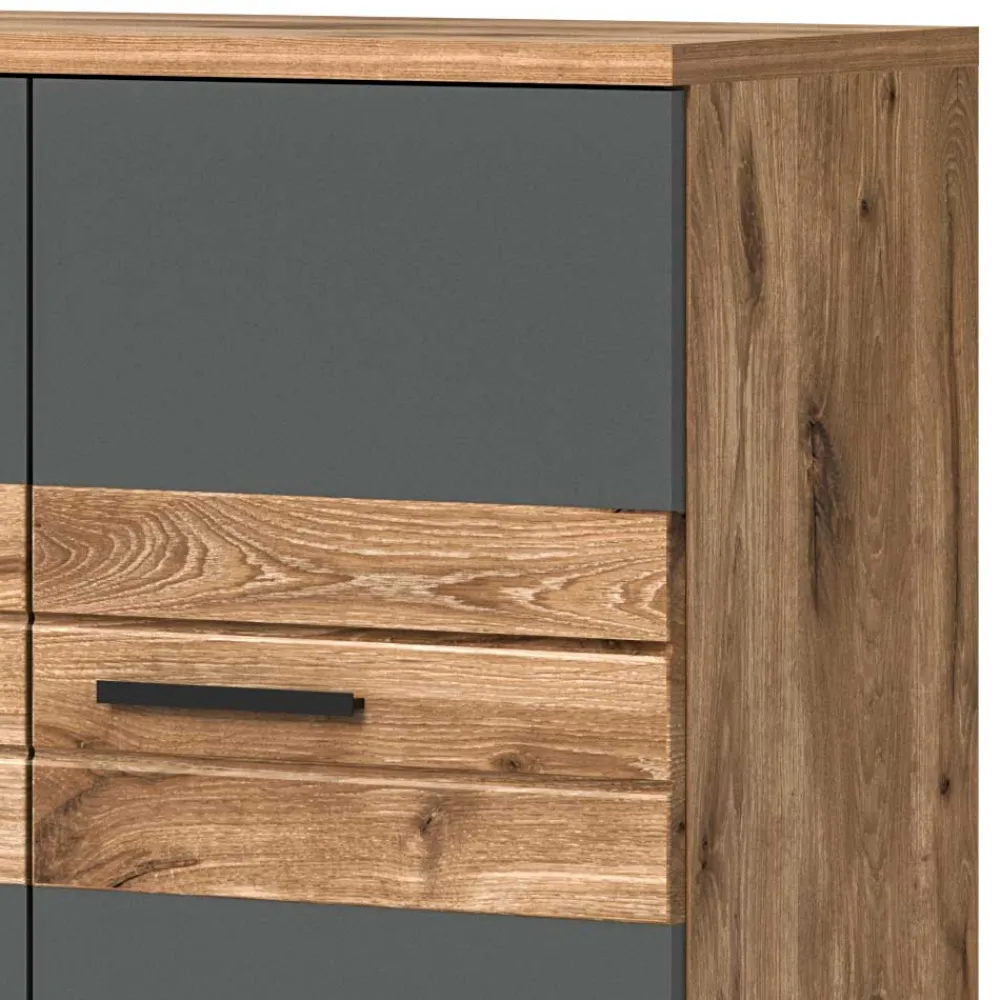 Wohnen Moderner Büroschrank in Wildeichefarben - Lucios