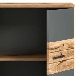 Wohnen Moderner Büroschrank in Wildeichefarben - Lucios