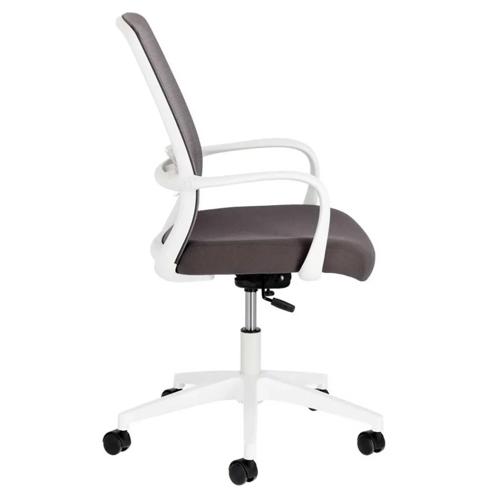 Wohnen Moderner Bürostuhl in Grau & Weiß - Vahama