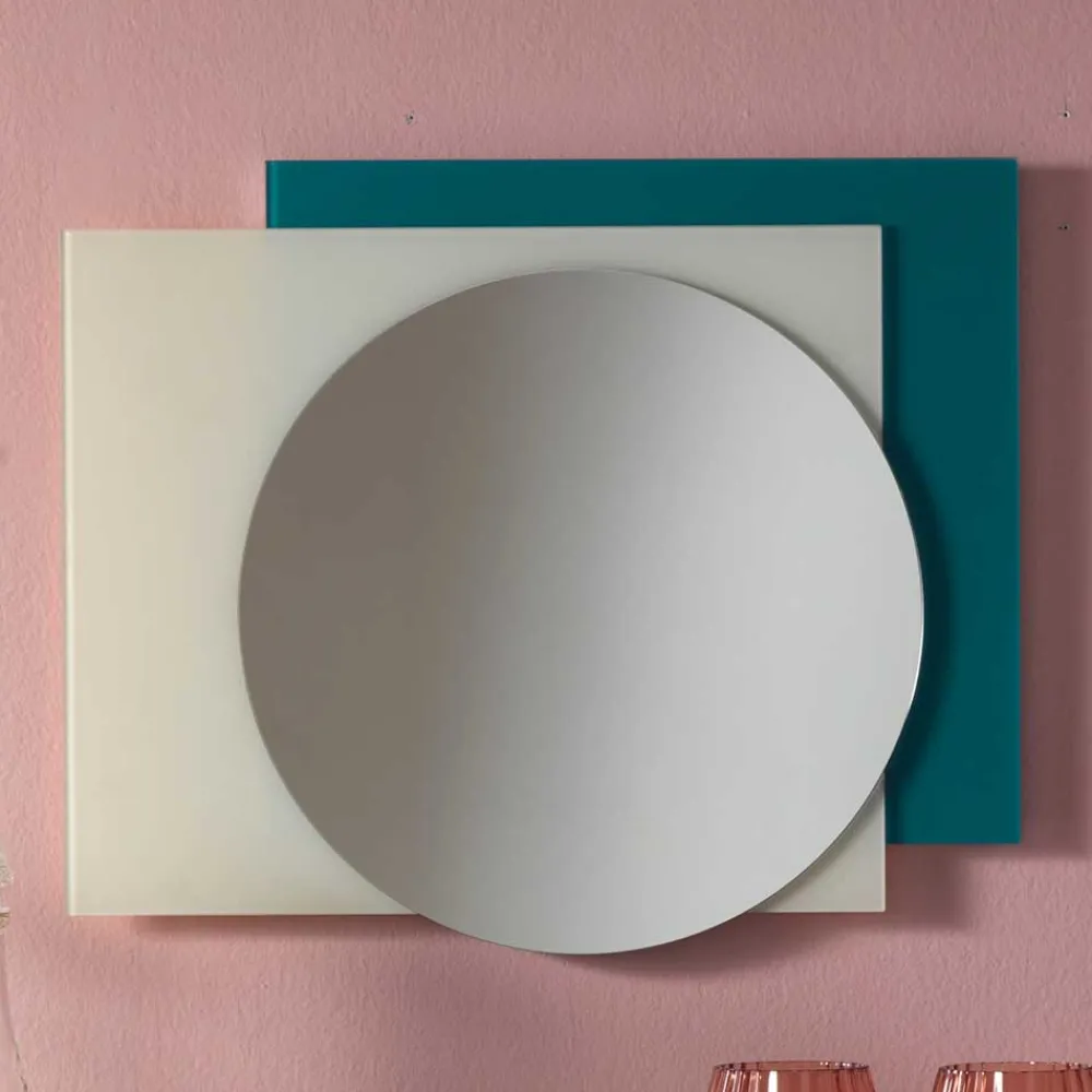 Wohnen Spiegel|Flurspiegel*Moderner Designspiegel in Rund - Santobal
