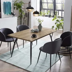 Wohnen Küchen-Essgruppen|Essgruppen*Moderner Esstisch mit vier Stühlen - Rusanno (fünfteilig)