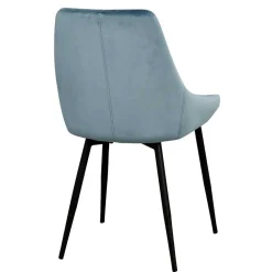 Wohnen Küchenstühle|Esszimmerstühle*Moderner Esstischstuhl in Blau Samt - Elisa (2er Set)