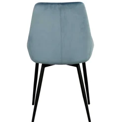 Wohnen Küchenstühle|Esszimmerstühle*Moderner Esstischstuhl in Blau Samt - Elisa (2er Set)