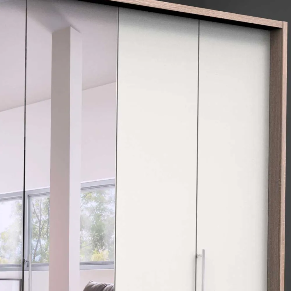 Wohnen Schränke|Kleiderschränke*Moderner Falttüren-Kleiderschrank mit Spiegel - Vaclyn