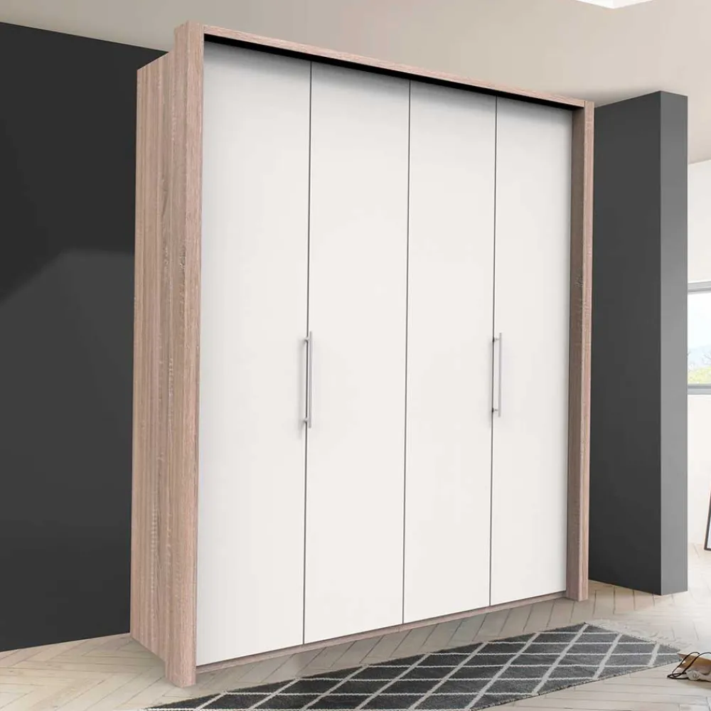 Wohnen Moderner Falttürenschrank mit Metallgriffen - Vaclyn