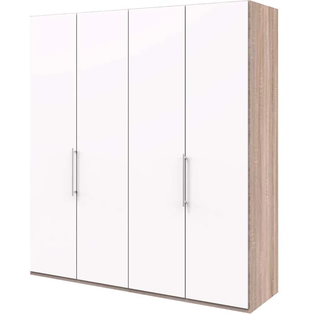 Wohnen Moderner Falttürenschrank mit Metallgriffen - Vaclyn