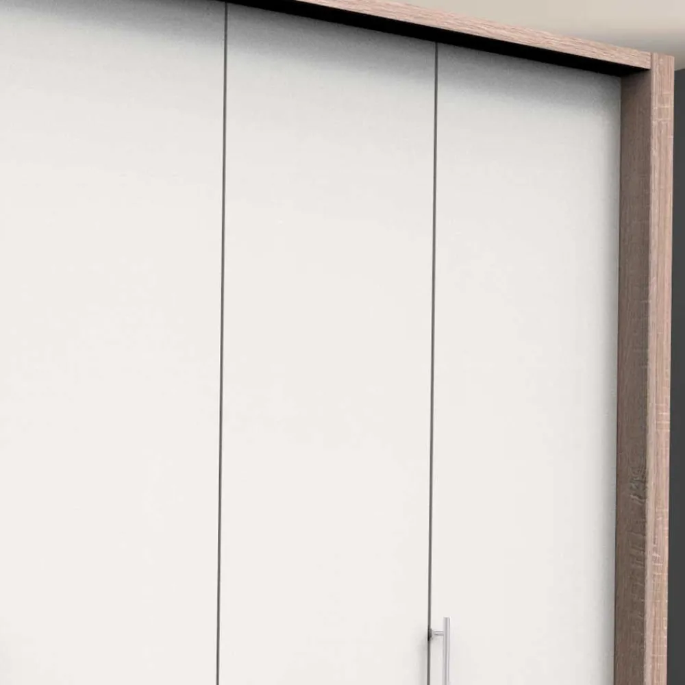 Wohnen Moderner Falttürenschrank mit Metallgriffen - Vaclyn