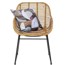 Wohnen Rattanmöbel*Moderner Flechtstuhl aus Rattan - Rubertus (2er Set)