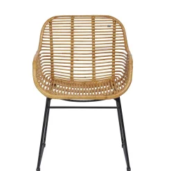 Wohnen Rattanmöbel*Moderner Flechtstuhl aus Rattan - Rubertus (2er Set)