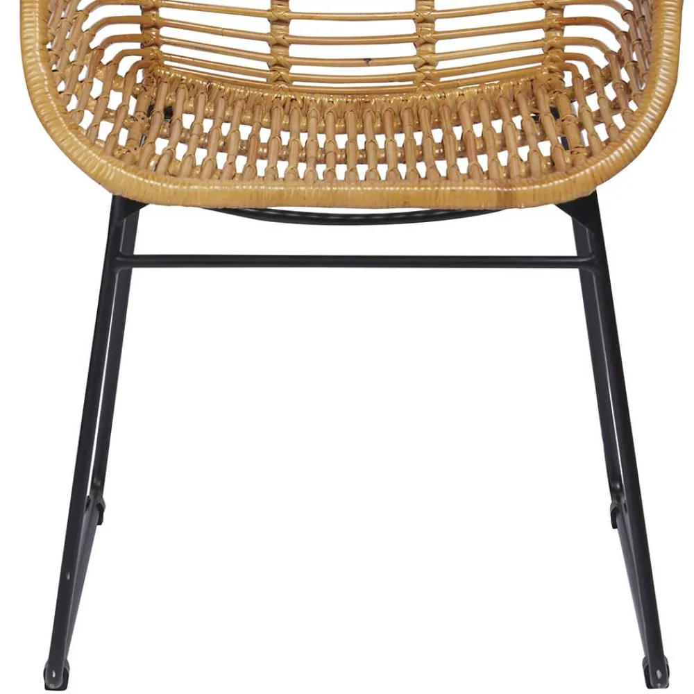 Wohnen Rattanmöbel*Moderner Flechtstuhl aus Rattan - Rubertus (2er Set)