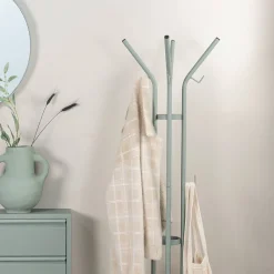 Wohnen Moderner Garderobenständer in Graugrün - Leana