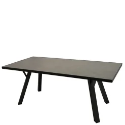 Wohnen Moderner Gartentisch aus Glas und Aluminium - Curedo