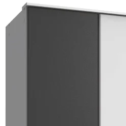 Wohnen Moderner Kleiderschrank in Weiß mit Dunkelgrau - Vanila